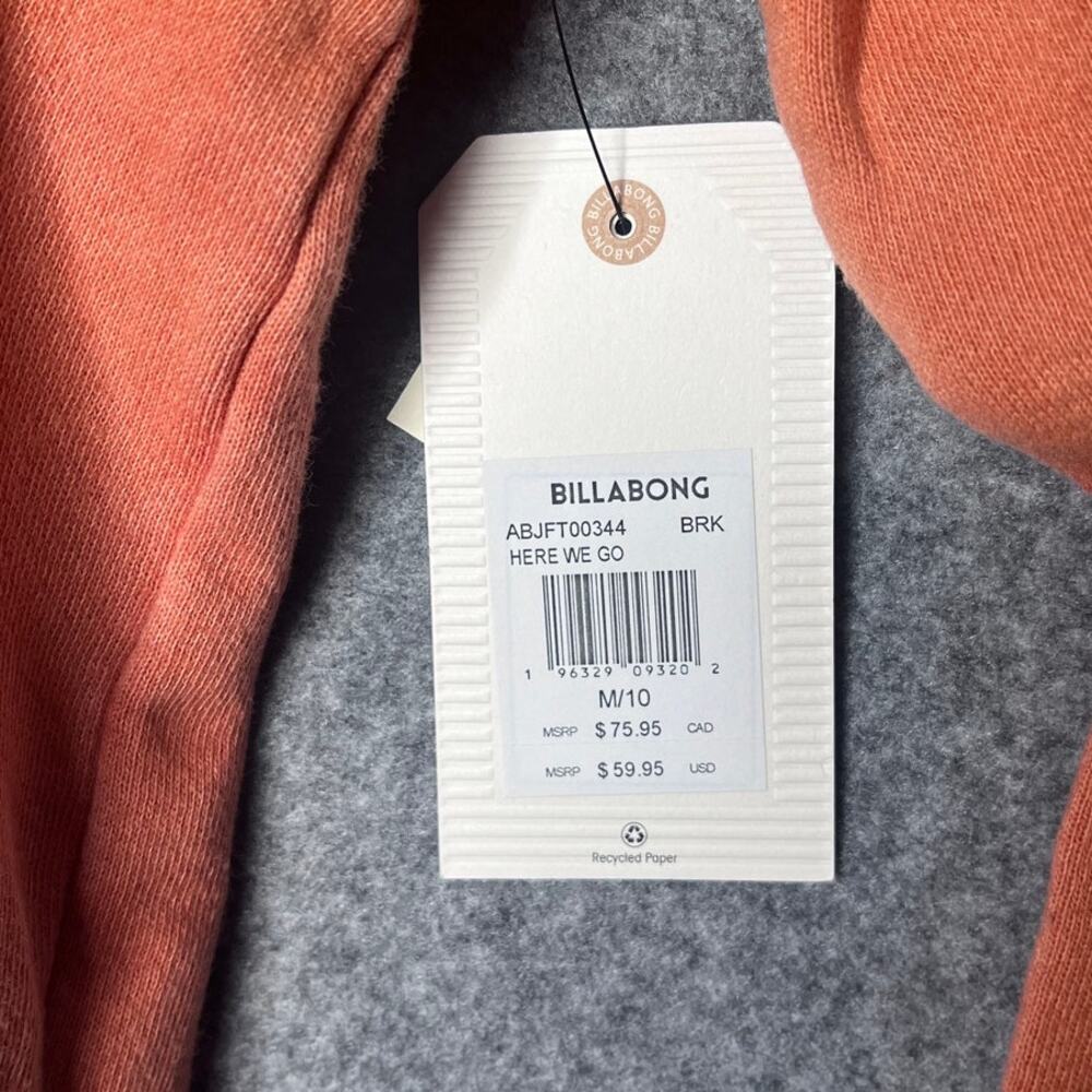 Billabong Here We Go Crewneck Graphic Sweatshirt Fleece Lined Pullover Med. NWT - Picture 3 of 3